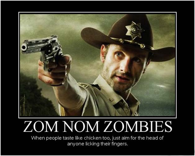 zom nom zombies demotivational poster