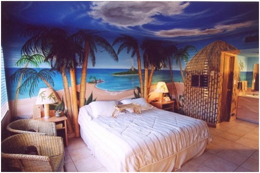 tropical island bedroom