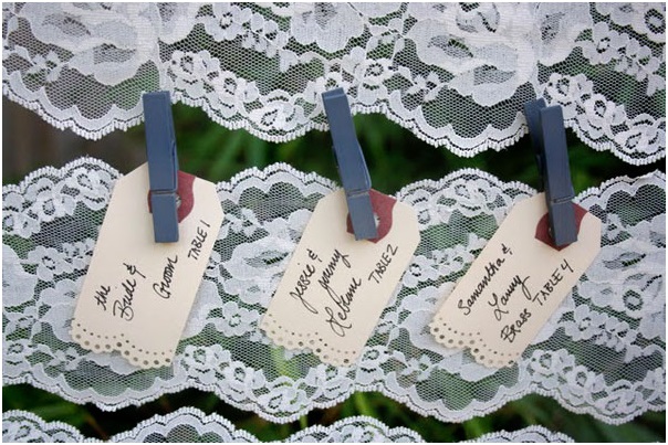 A Lace Escort Card