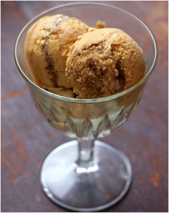 Pumpkin Pecan Gingersnap Ice Cream