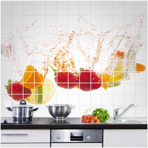 Decorative Tiles with Fruits