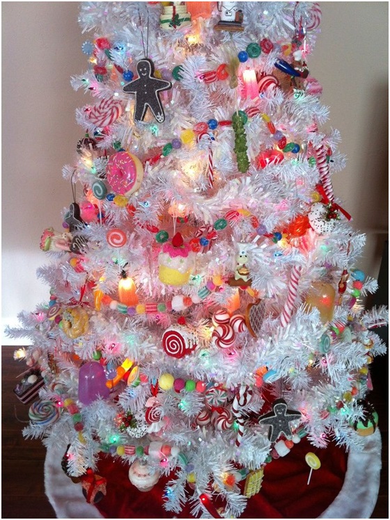 A Christmas Tree Decorated with Sweets