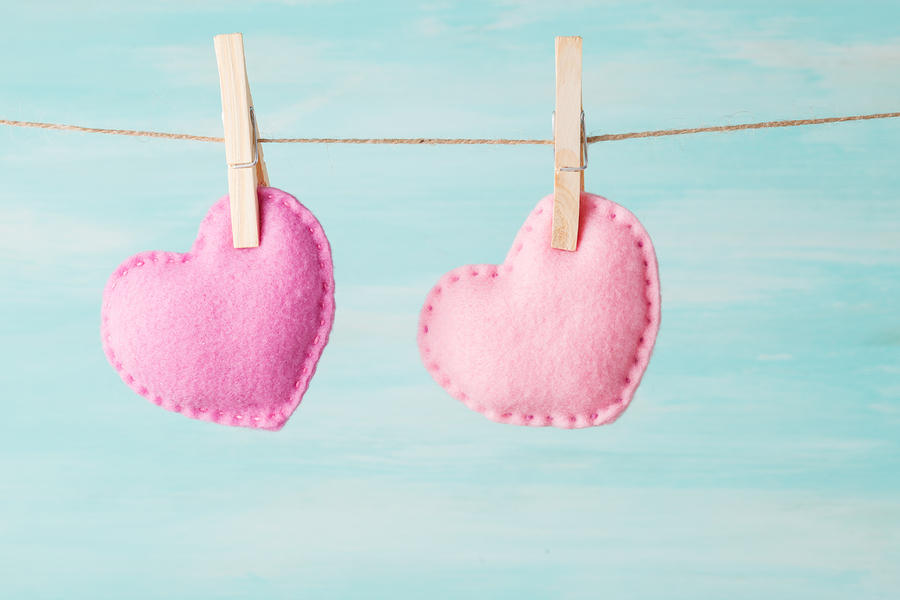 A Felt Hearts Garland