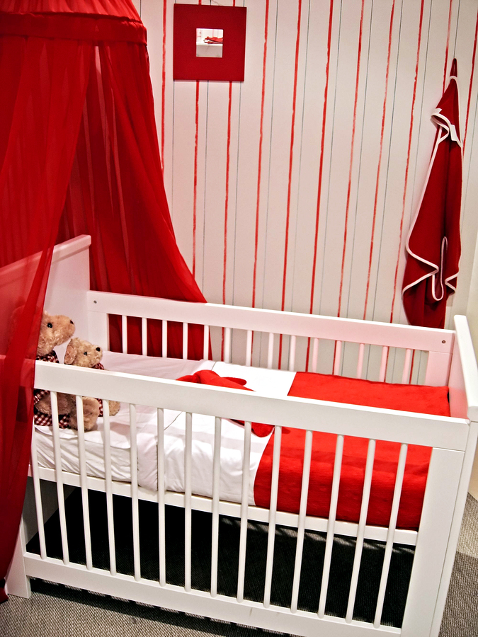 A Baby Room with Red Accents