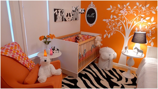 An Orange Baby Room