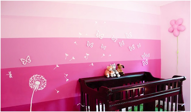 Pink Ombre Baby Girl Room