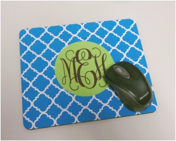 A Mouse Pad with Initials