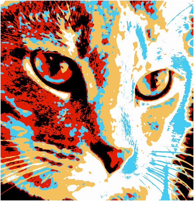 A Pop Art Cat Print