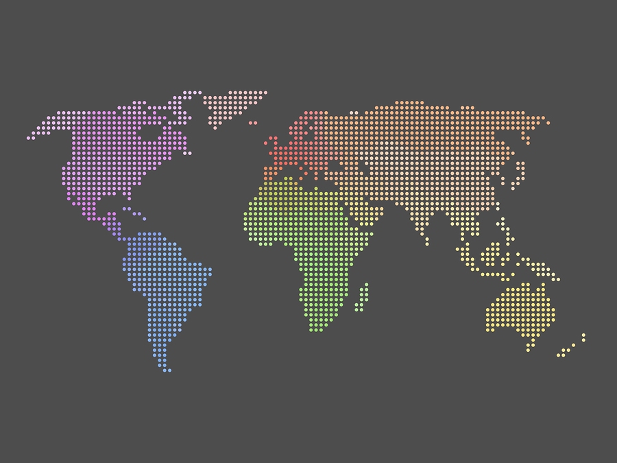 A Dotted World Map Poster