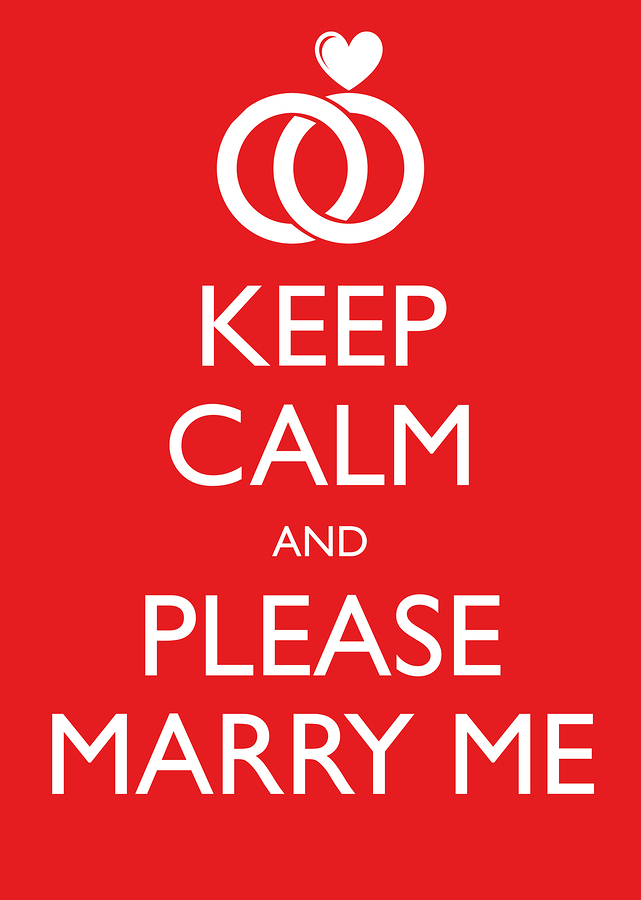 A Keep Calm and Marry Me Poster