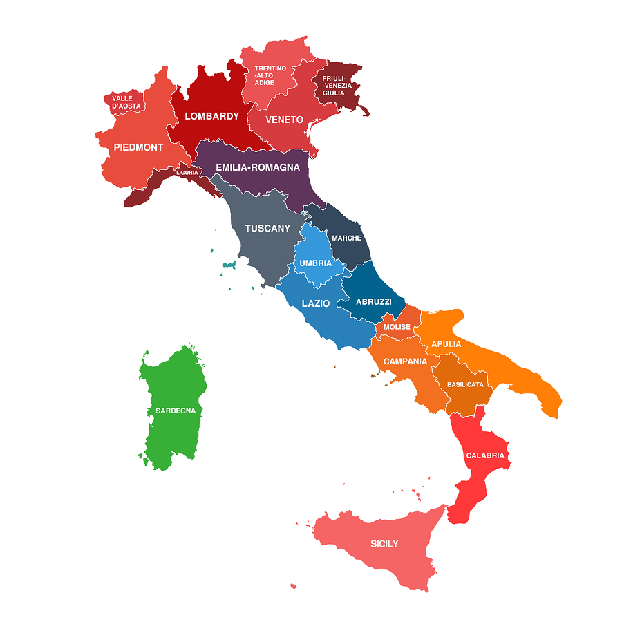 A Map of Italy Poster