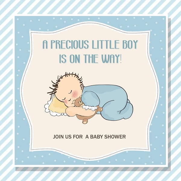 A Baby Shower Poster for a Boy