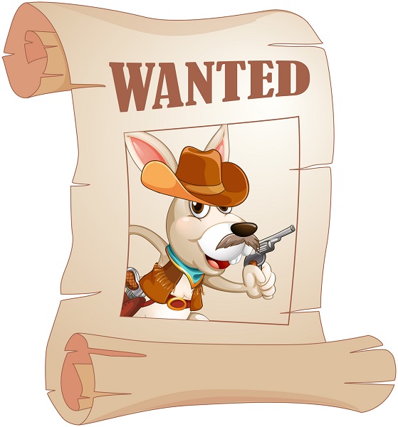 A Cartoon Wanted Poster