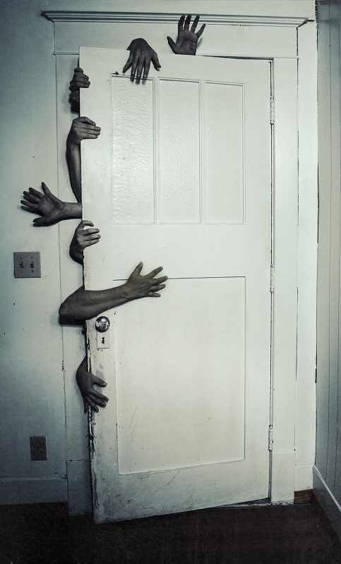 A Halloween Scary Door Poster