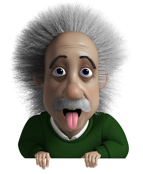 An Einstein 3D Tongue Poster