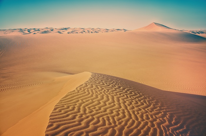 A desert landscape poster
