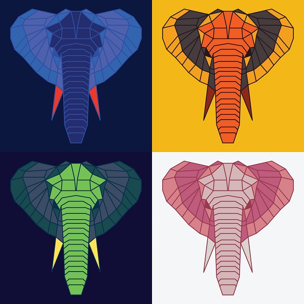 An Elephant Graphic Design Poster