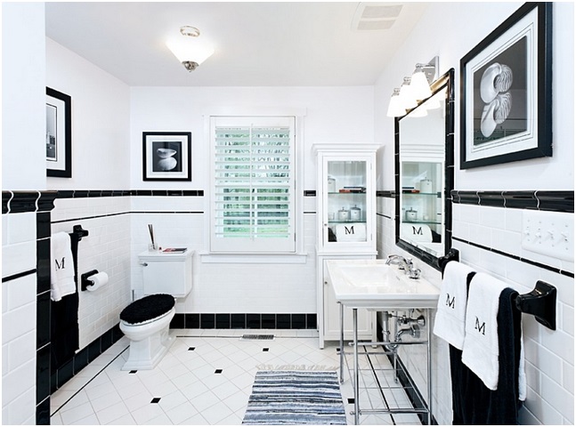 black and white bathroom decor ideas