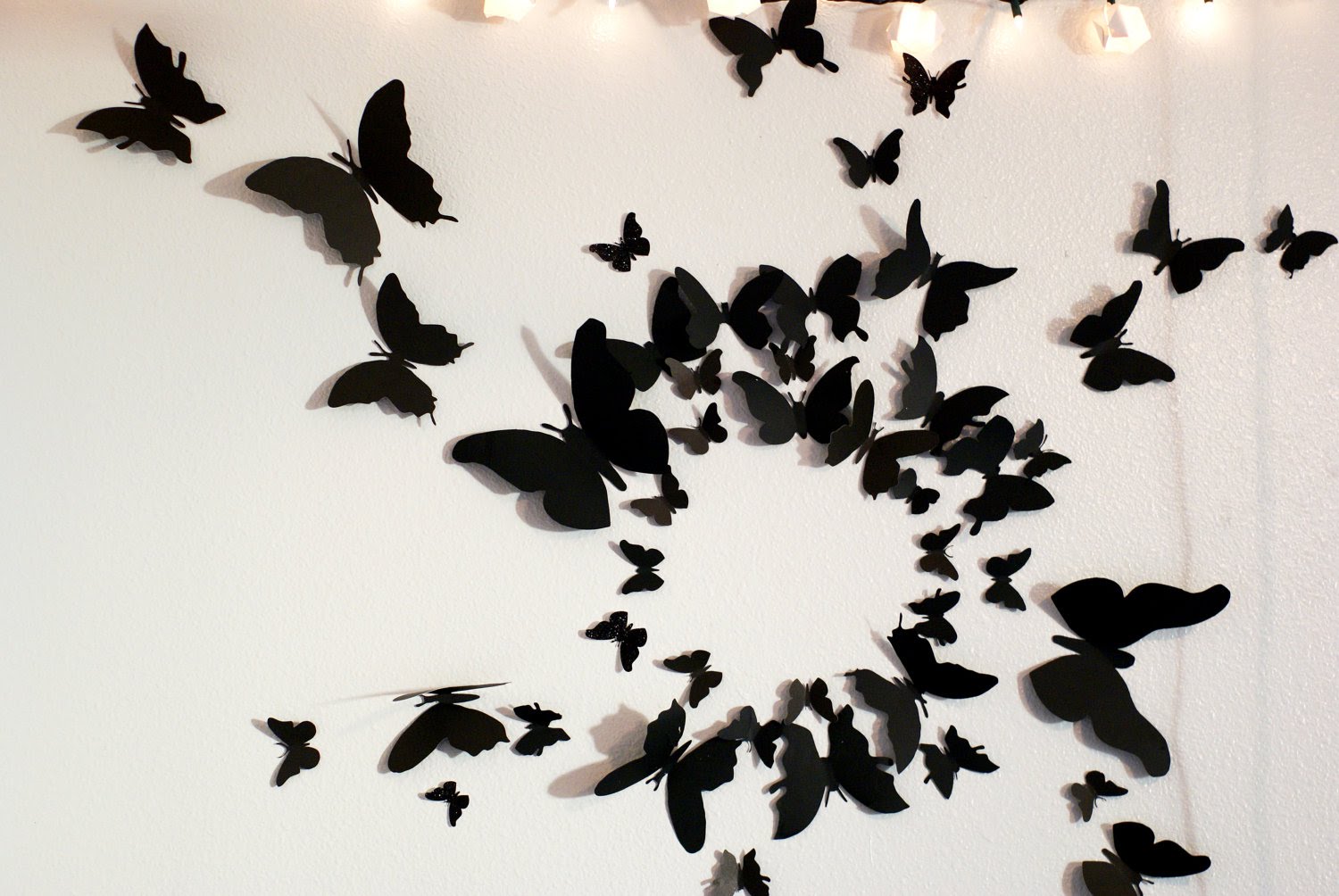 Black Butterflies Wall Decor