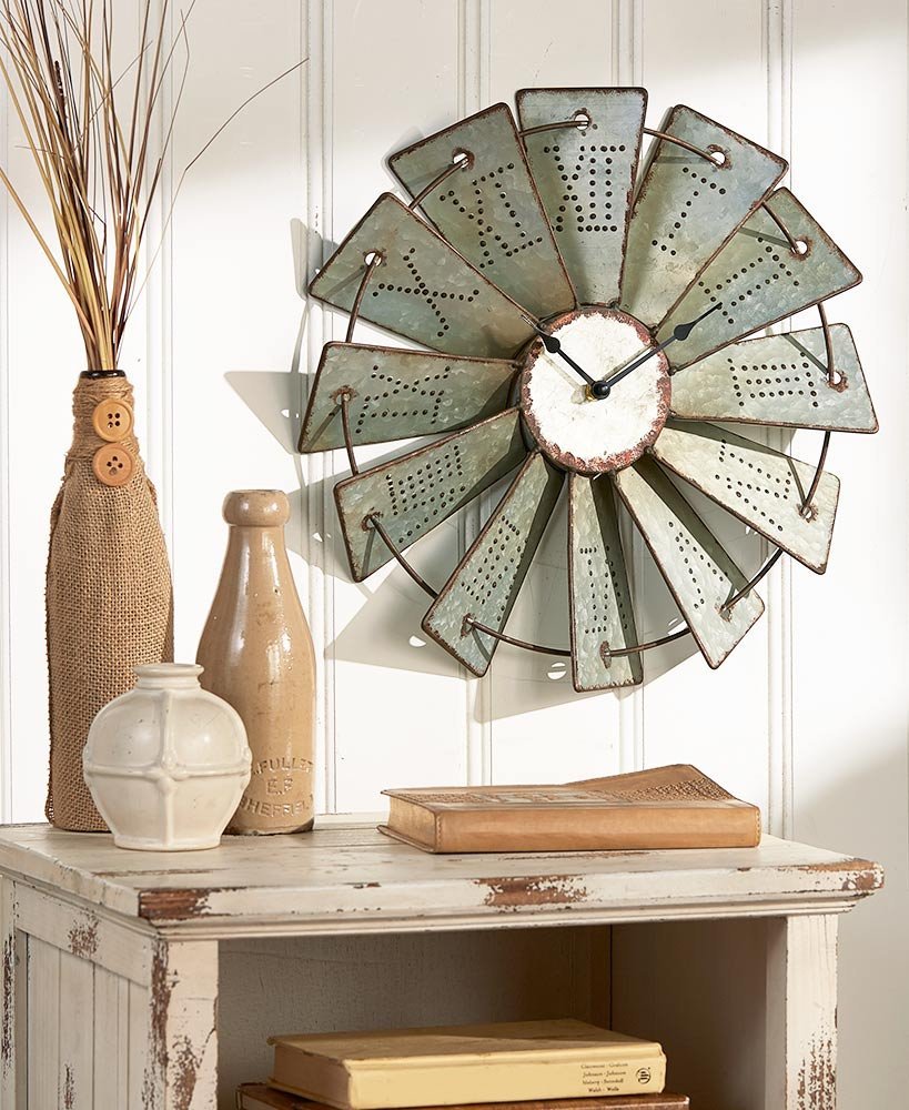 Metal Windmill Wall Decoration