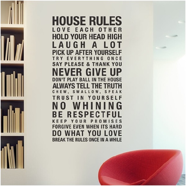 House Rules Stickers