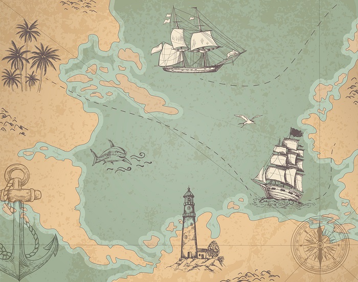 Marine Map Poster