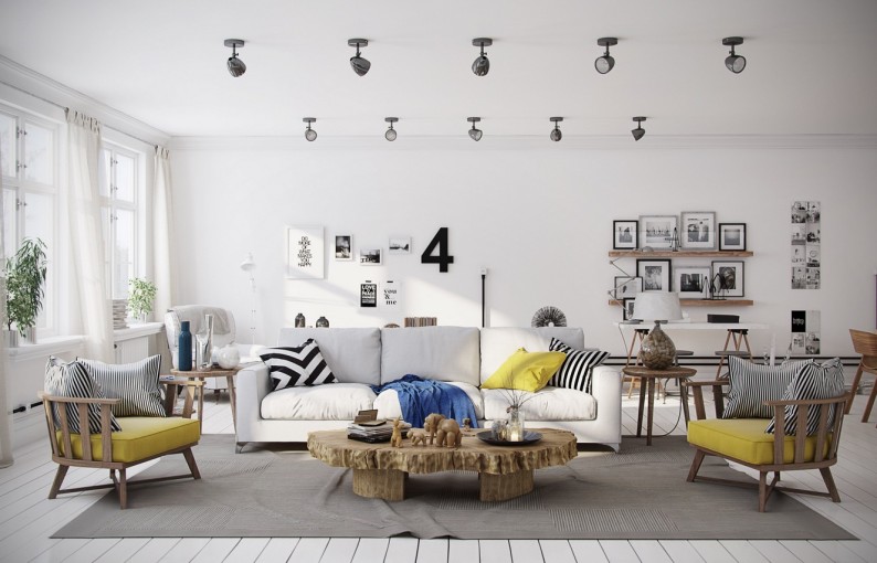 How To Decorate Walls In Scandinavian Style Living Room