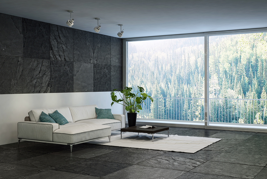 Textured Wall Design in Modern Living Room