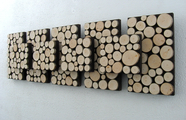 Wood Slice Wall Sculpture